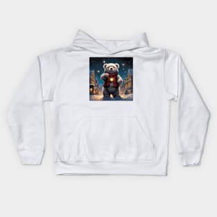 Teddy celebrating New Year Kids Hoodie